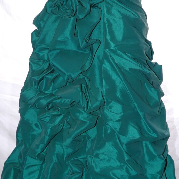 JOVANI Prom DRESS Emerald STRAPLESS Grad Gown Pageant Gala Wedding Formal NWT 10 - Picture 3 of 14